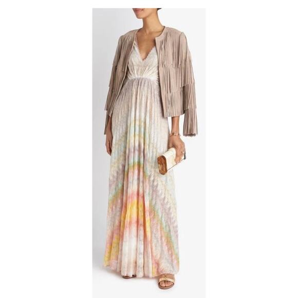 EUC Intermix Beige Suede Fringe Tiered Jacket Women’s Sz: Petite Boho Festival - Picture 5 of 15